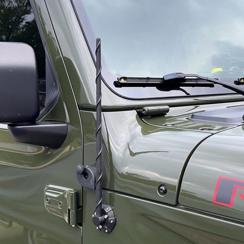 KSaAuto 16 Inch Antenna for Jeep Wrangler Gladiator 2007-2025 Jeep Car Antenna Replacement, Short Antenna Jeep Wrangler JL JK Glaidator Accessories - Image 1